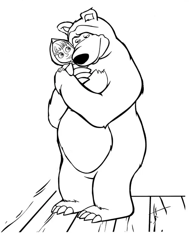 Masha And The Bear Coloring Pages – 004