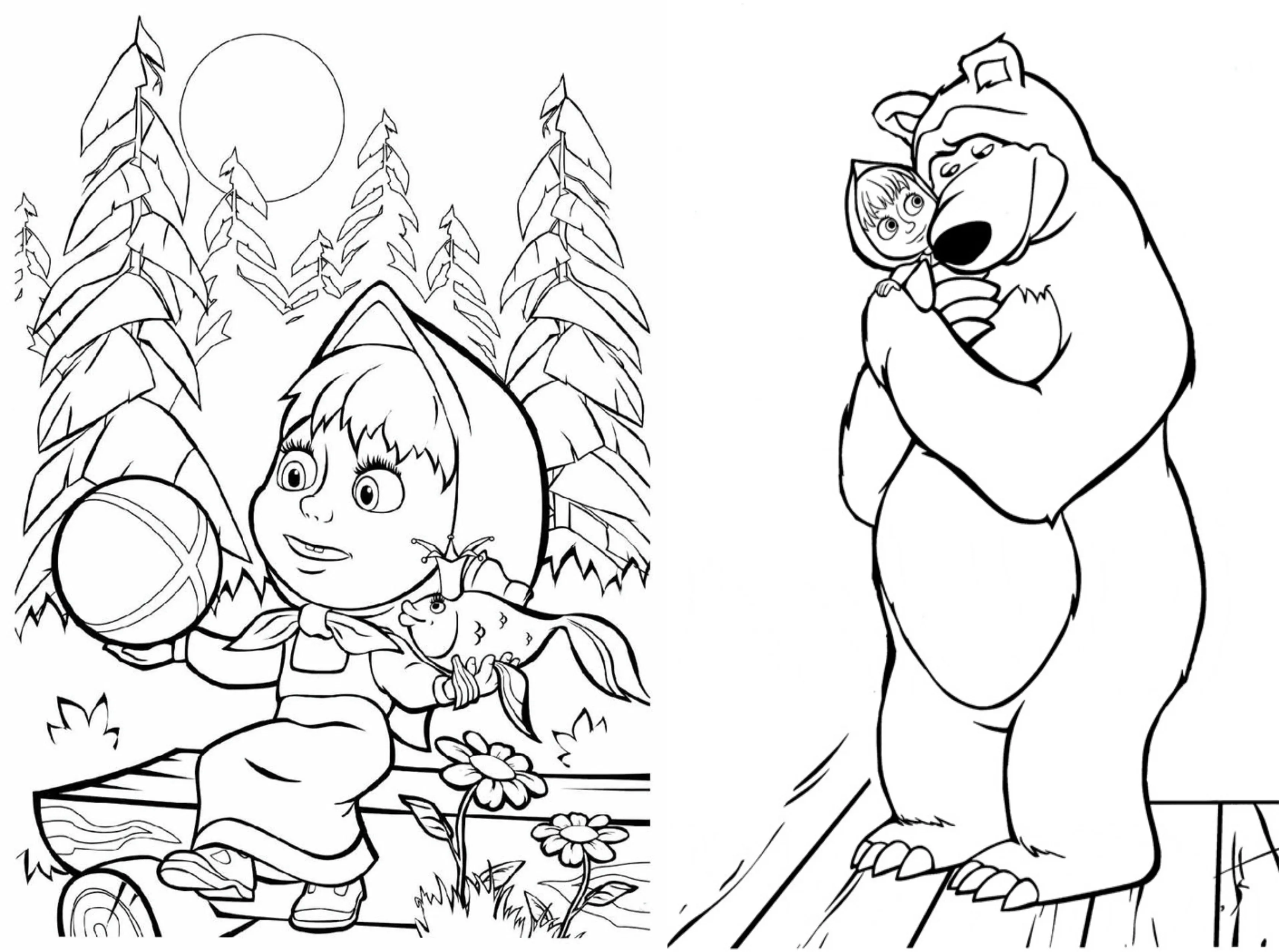 Masha And The Bear Coloring Pages – 007