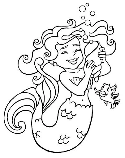 Mermaid Coloring Pages – 003