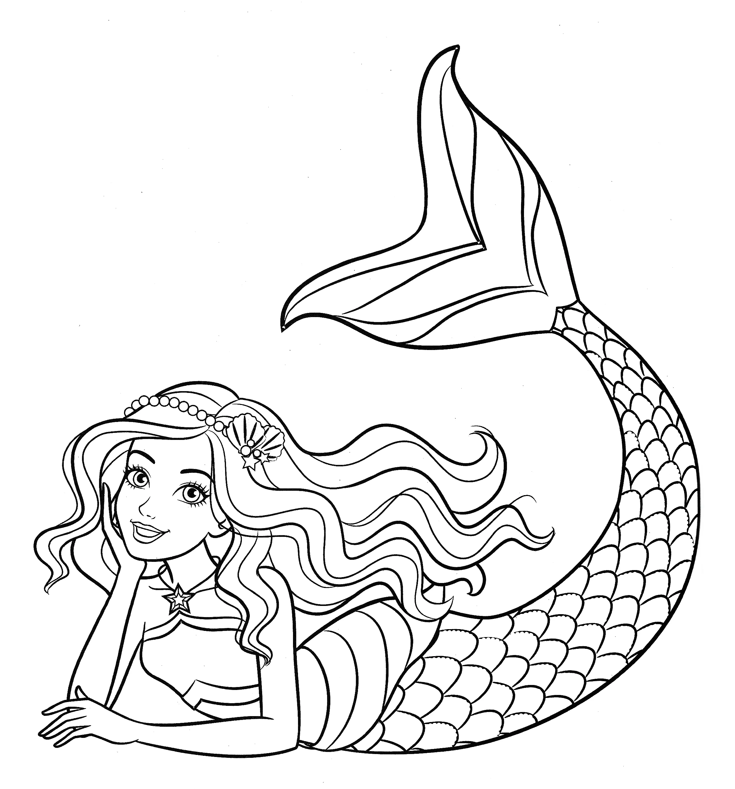 Mermaid Coloring Pages – 005