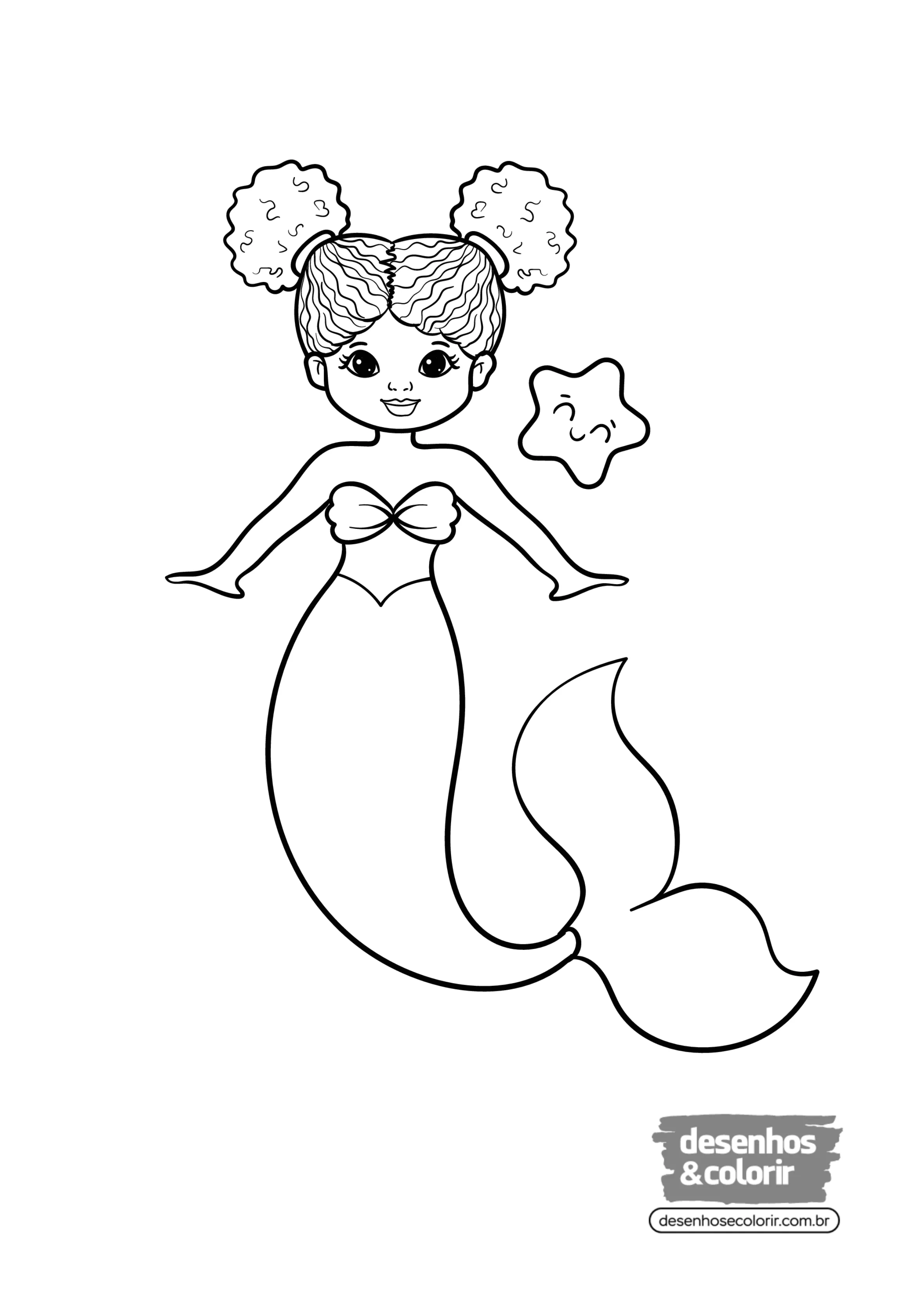 Mermaid Coloring Pages – 012