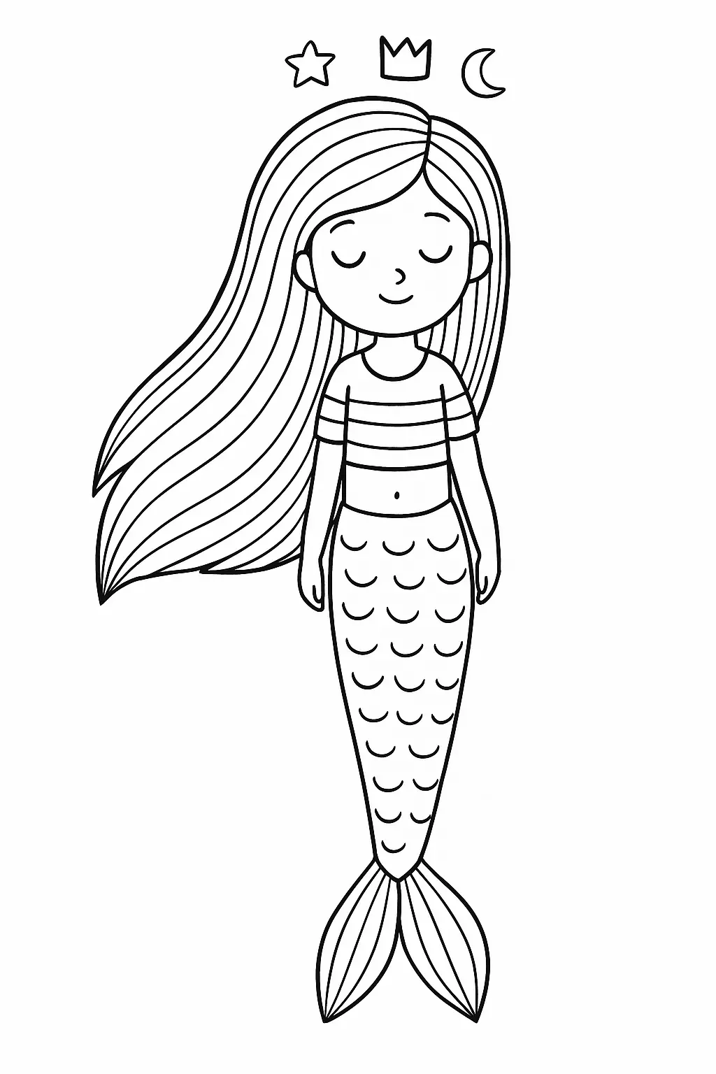 Mermaid Coloring Pages – 022