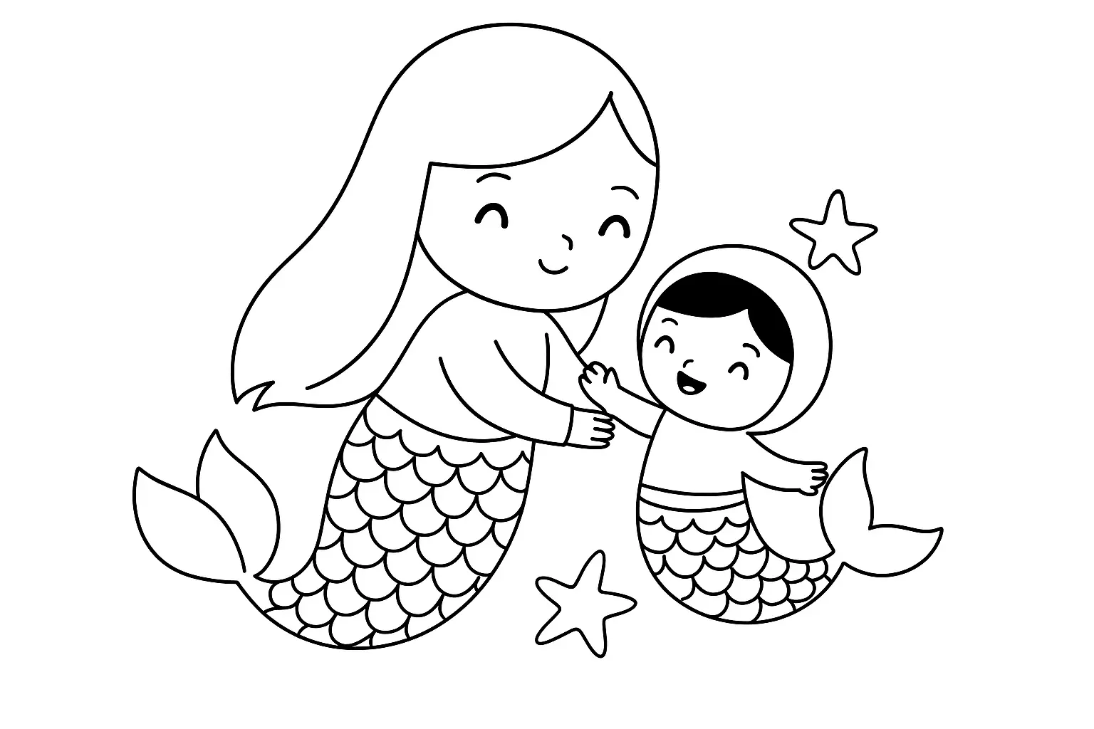 Mermaid Coloring Pages – 023