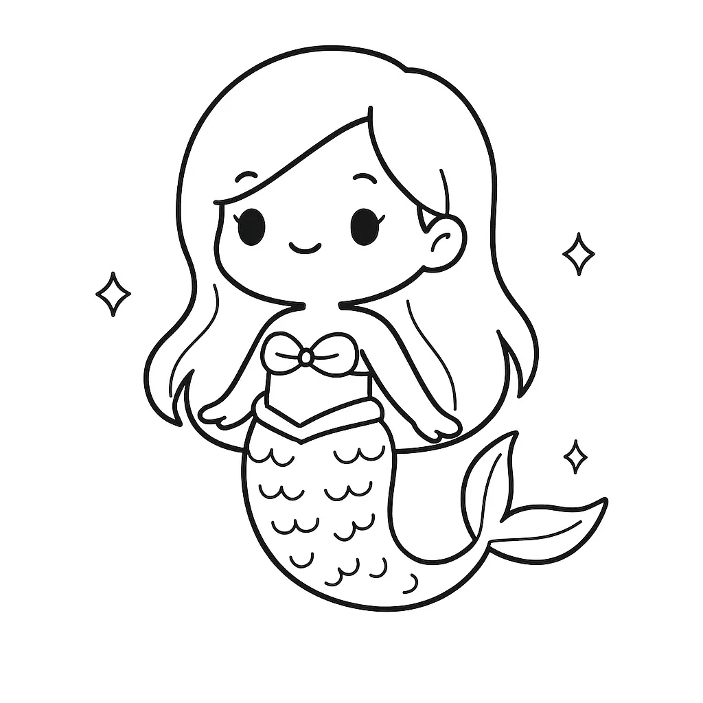 Mermaid Coloring Pages – 025