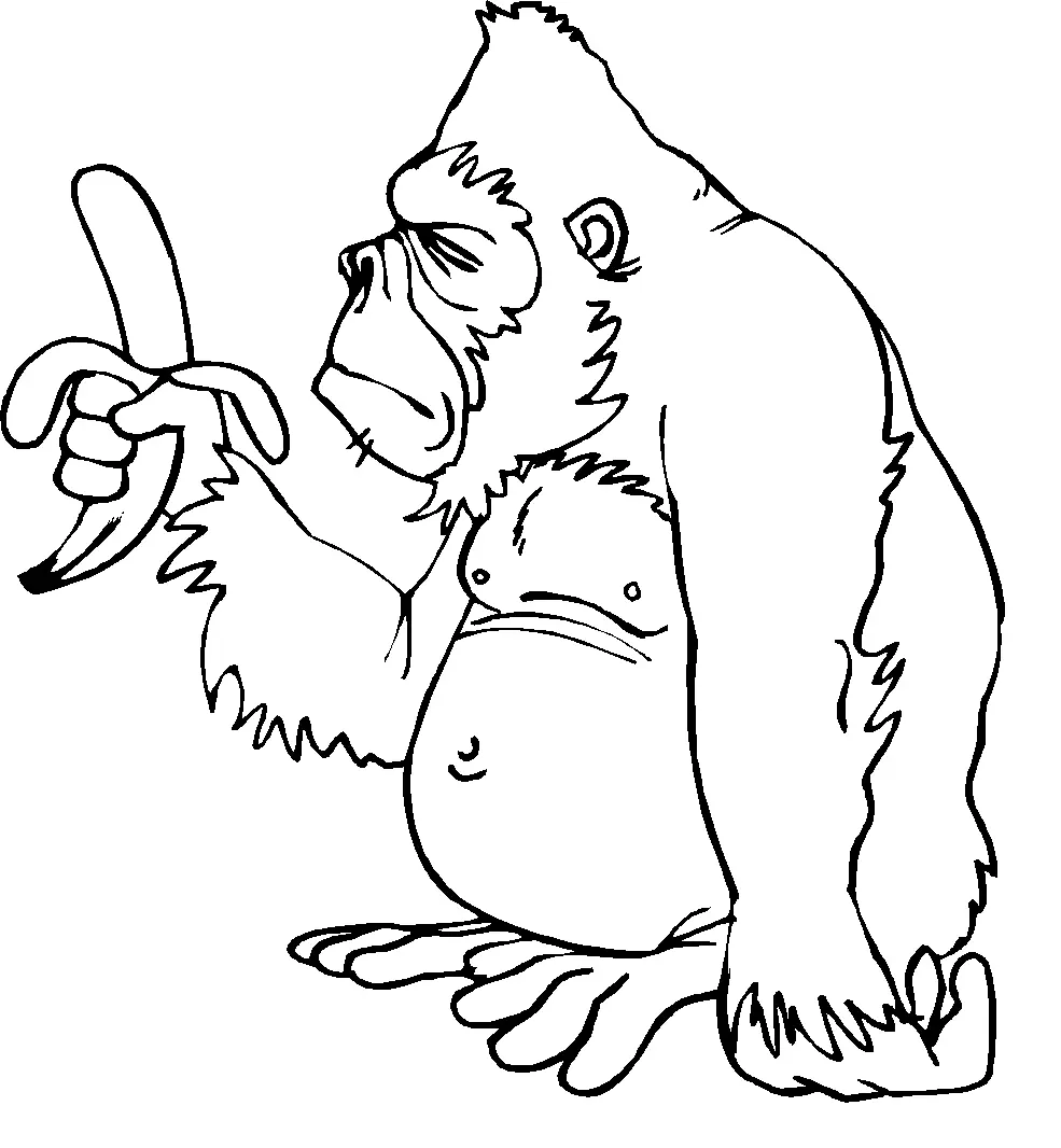 Monkeys Coloring Pages – 016