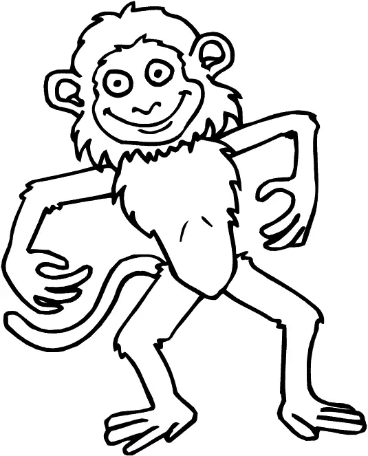 Monkeys Coloring Pages – 017