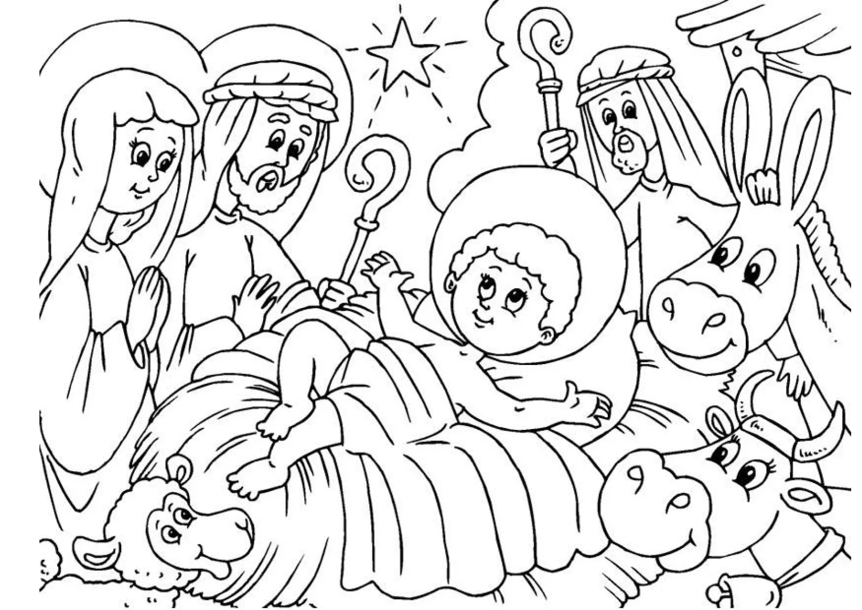 Nativity Scene Coloring Pages – 017