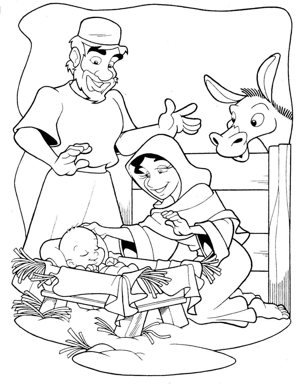 Nativity Scene Coloring Pages – 022