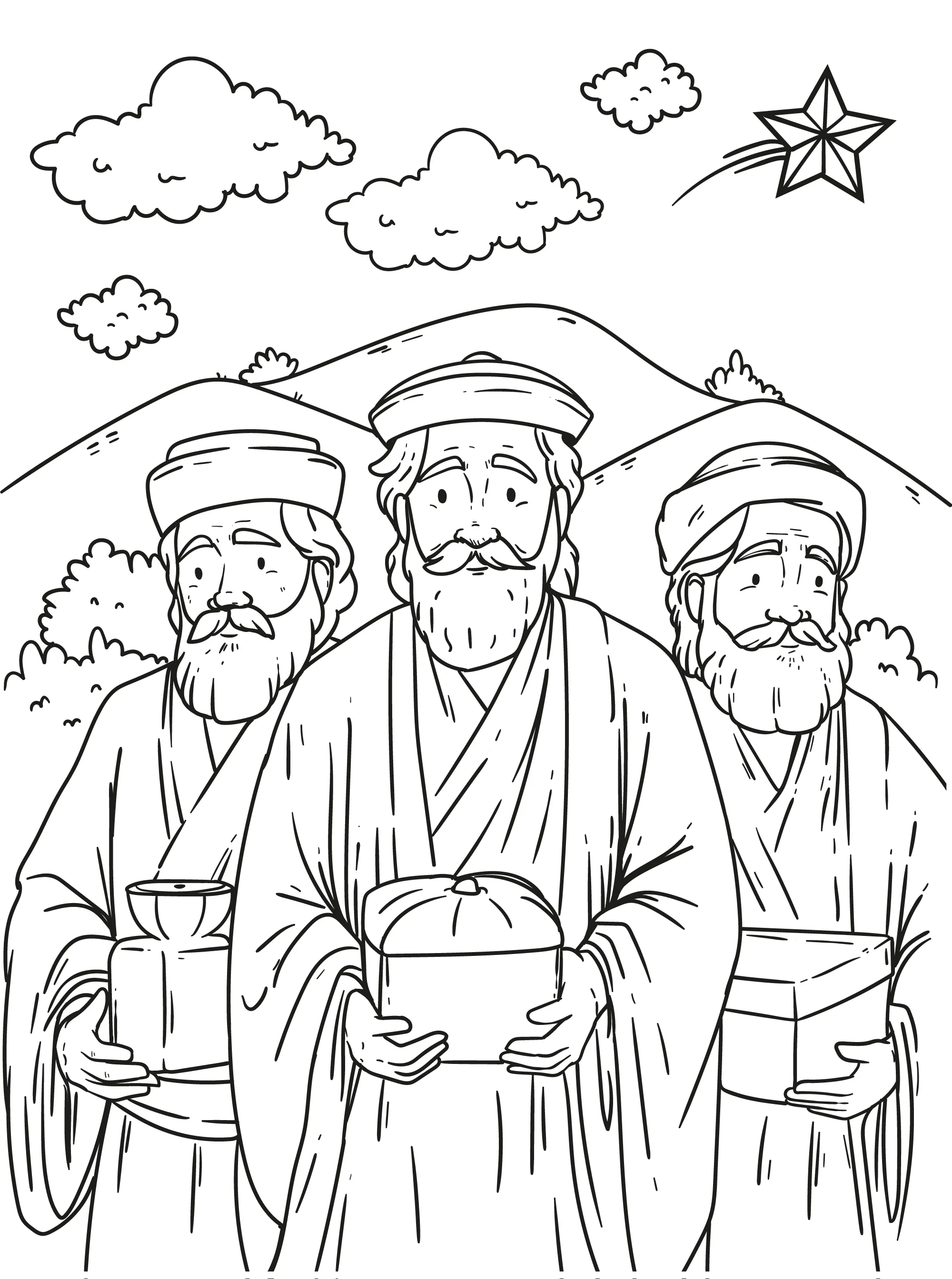 Nativity Scene Coloring Pages – 023