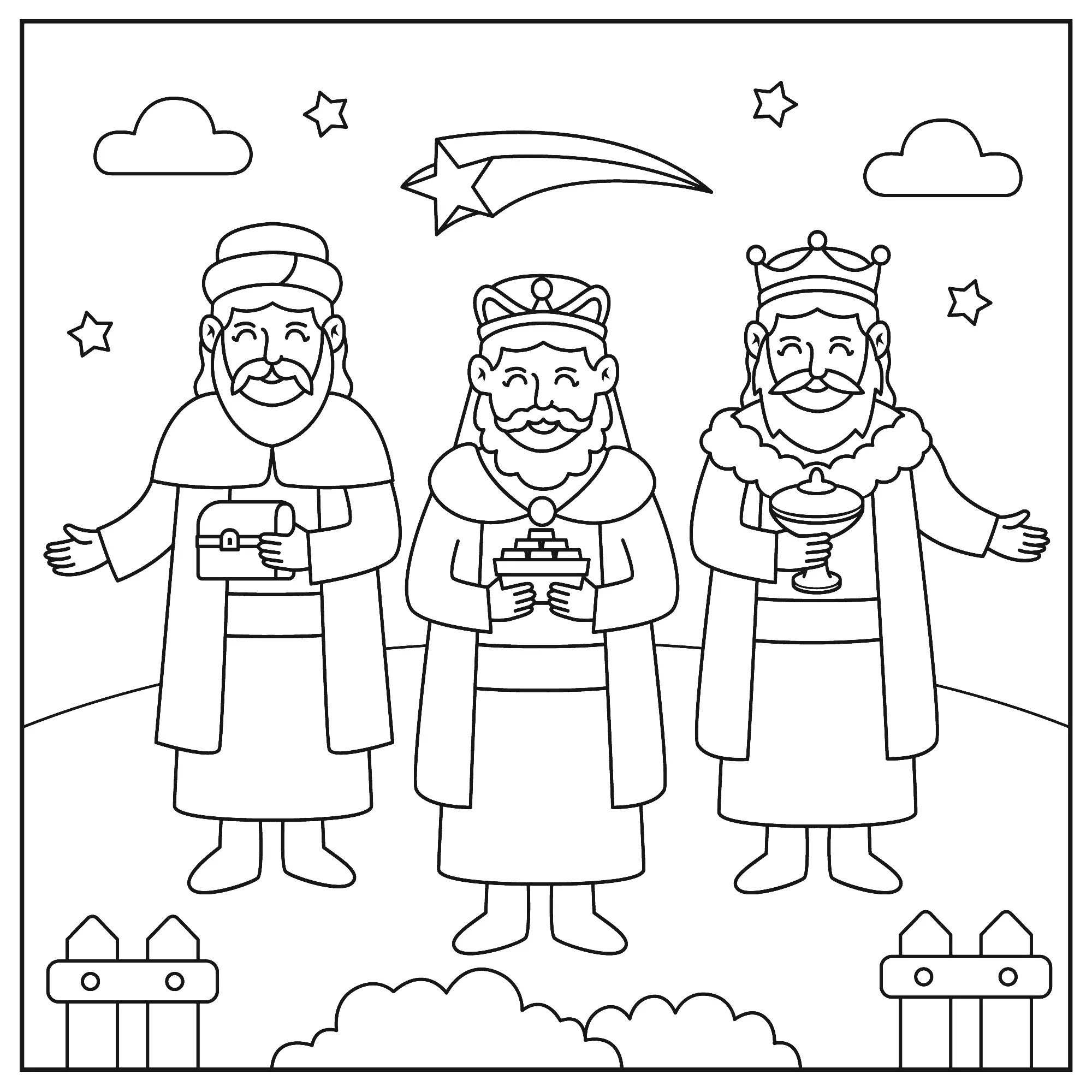 Nativity Scene Coloring Pages – 025