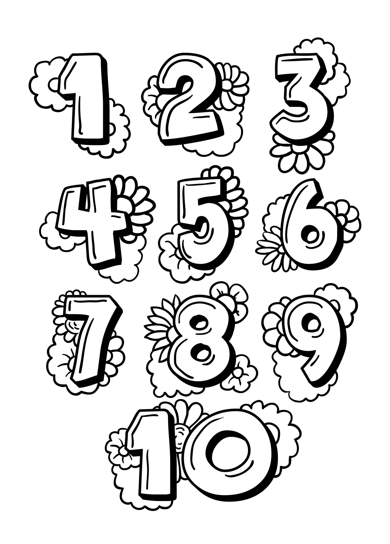 Numbers Coloring Pages – 009
