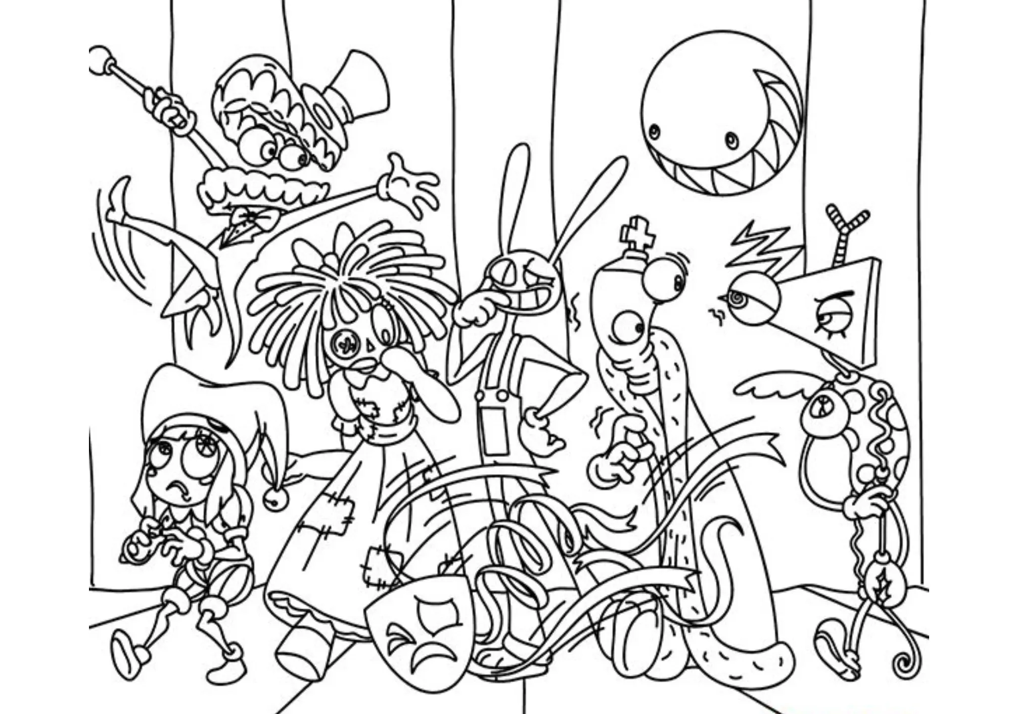 O Incrivel Circus Digital Coloring Pages – 027