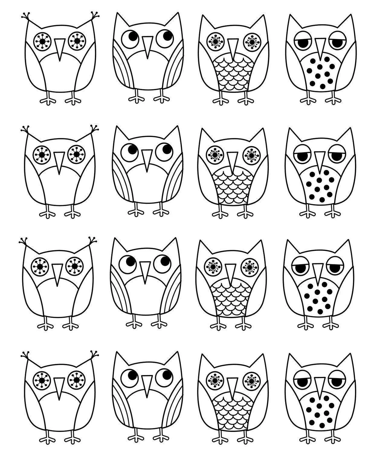 Owls Coloring Pages – 013