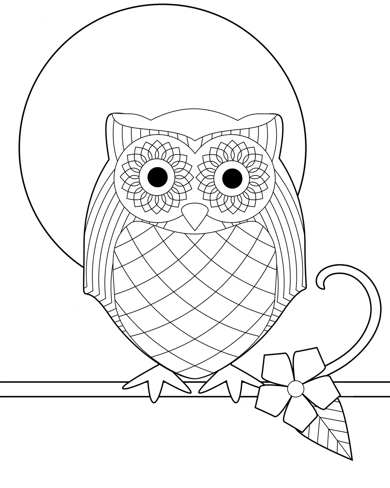 Owls Coloring Pages – 019