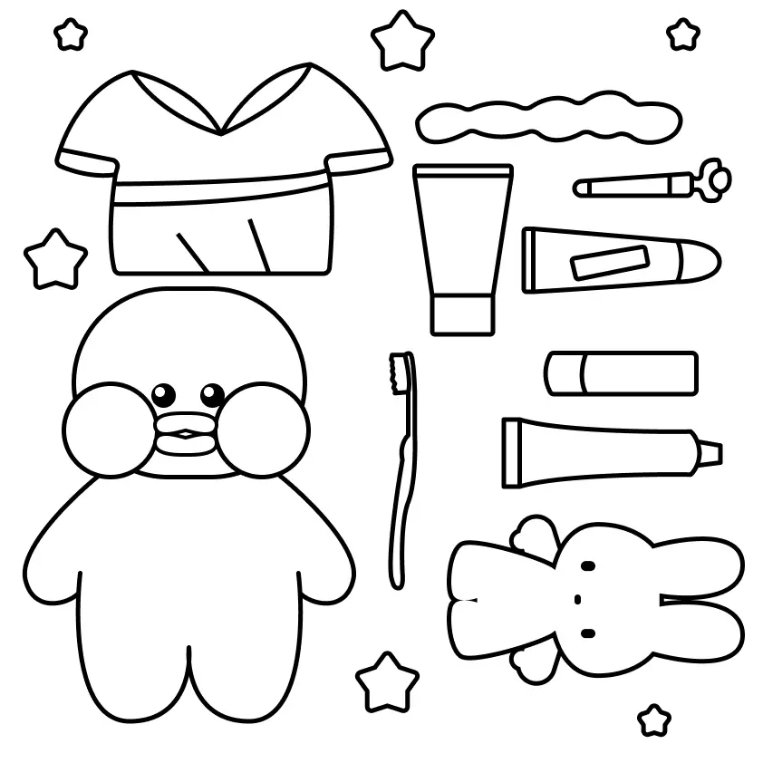Paper Duck Coloring Pages – 011