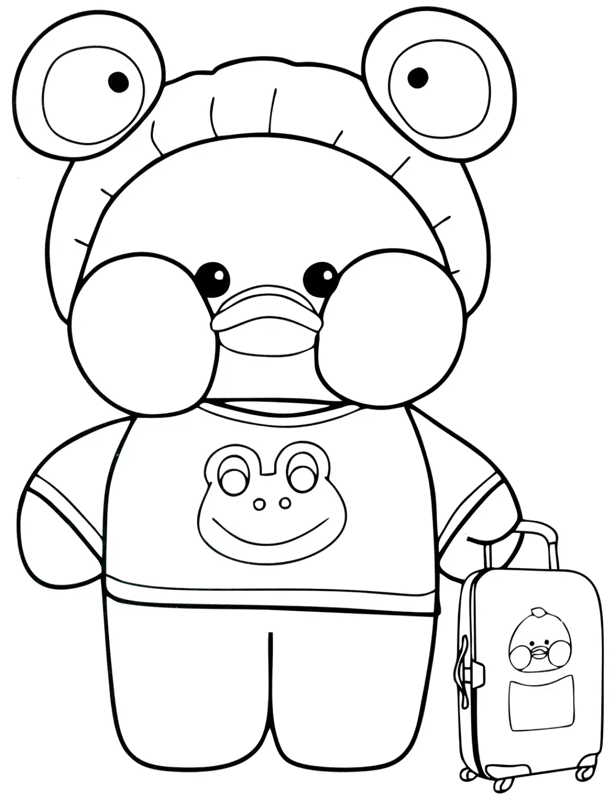 Paper Duck Coloring Pages – 014