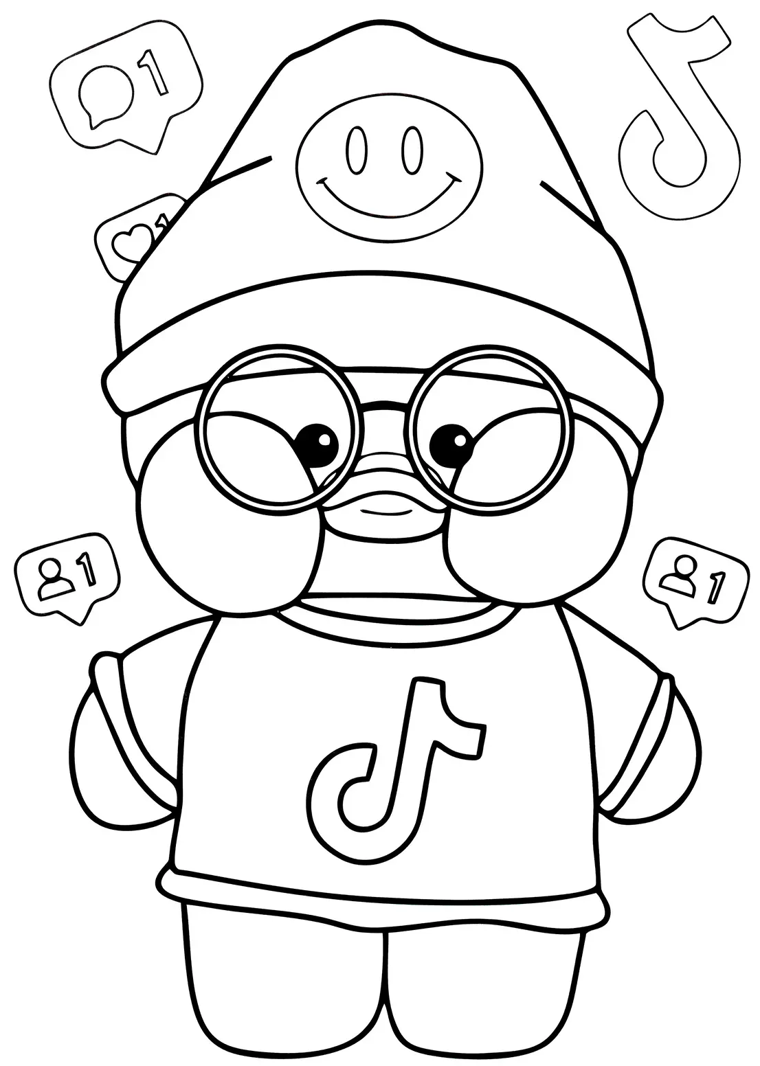 Paper Duck Coloring Pages – 015