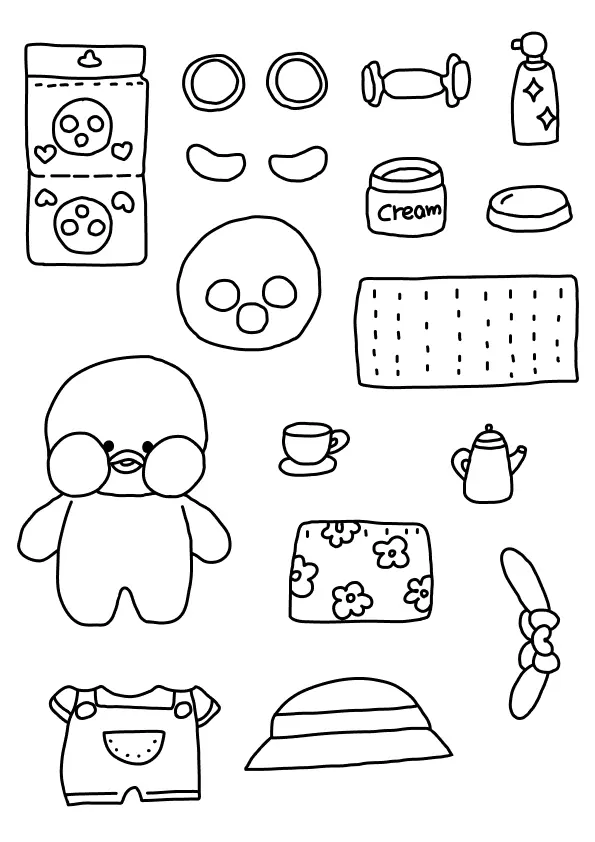 Paper Duck Coloring Pages – 021