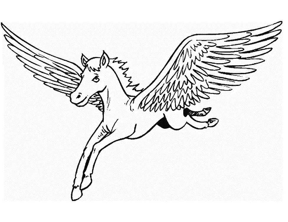 Pegasus Coloring Pages – 004
