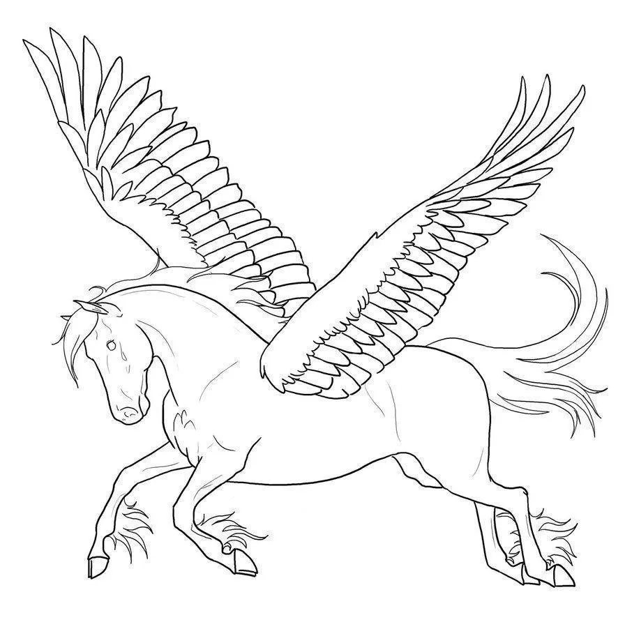 Pegasus Coloring Pages – 007