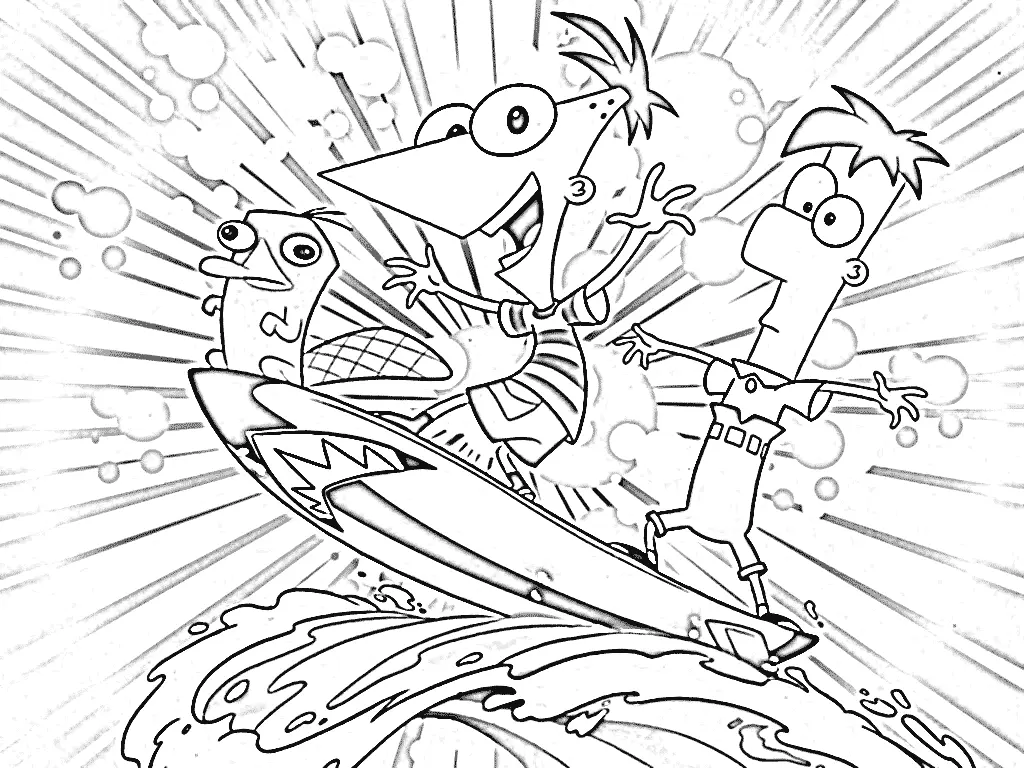 Phineas And Ferb Coloring Pages – 004