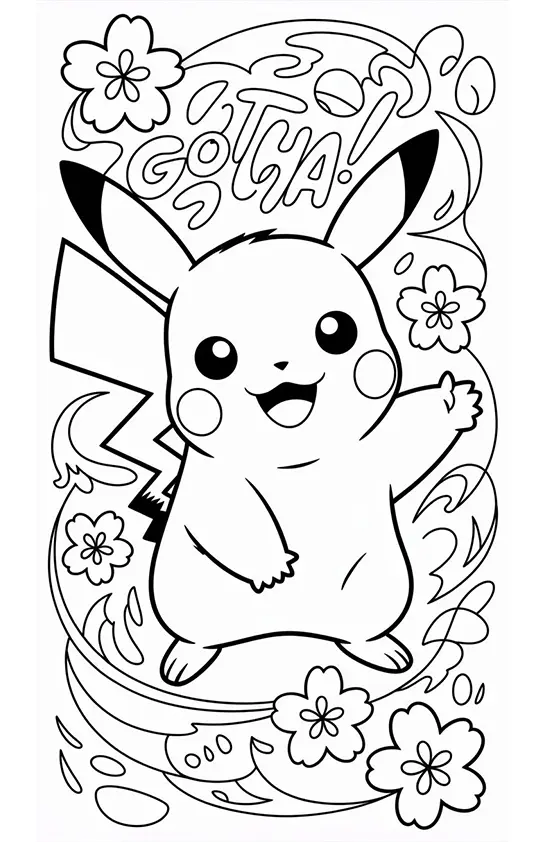 Pikachu Coloring Pages – 017
