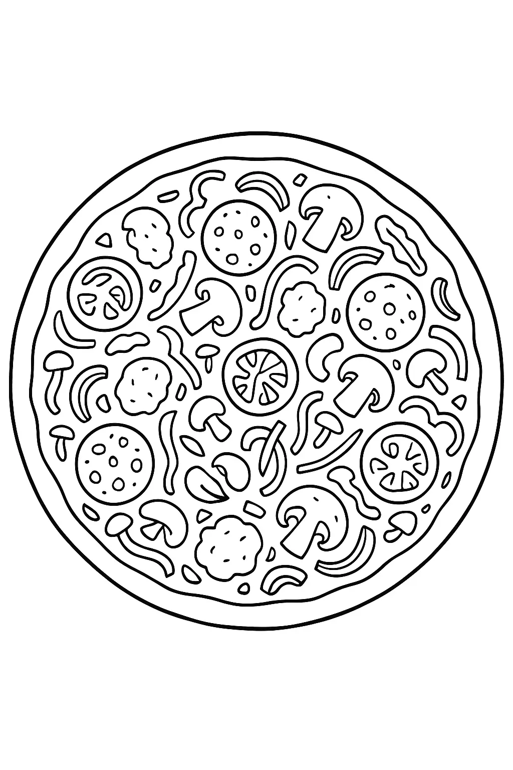 Pizza Coloring Pages – 011