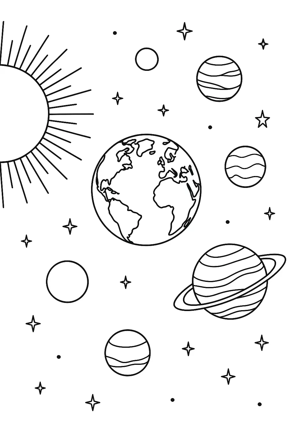 Planets Coloring Pages – 009