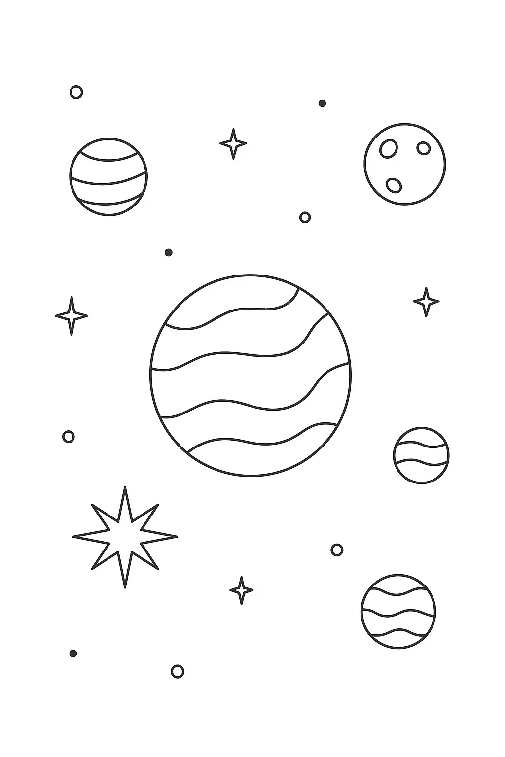 Planets Coloring Pages – 012