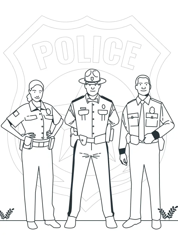 Police Coloring Pages – 009