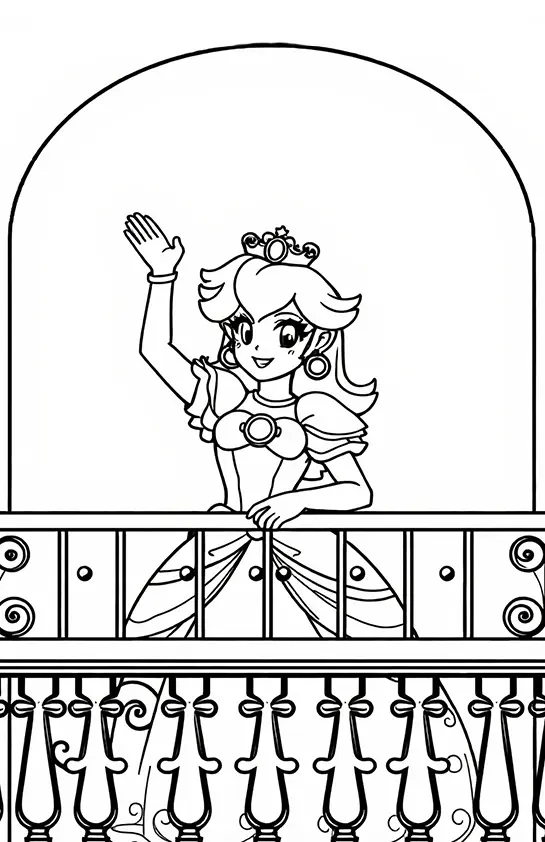 Princess Peach Coloring Pages – 007