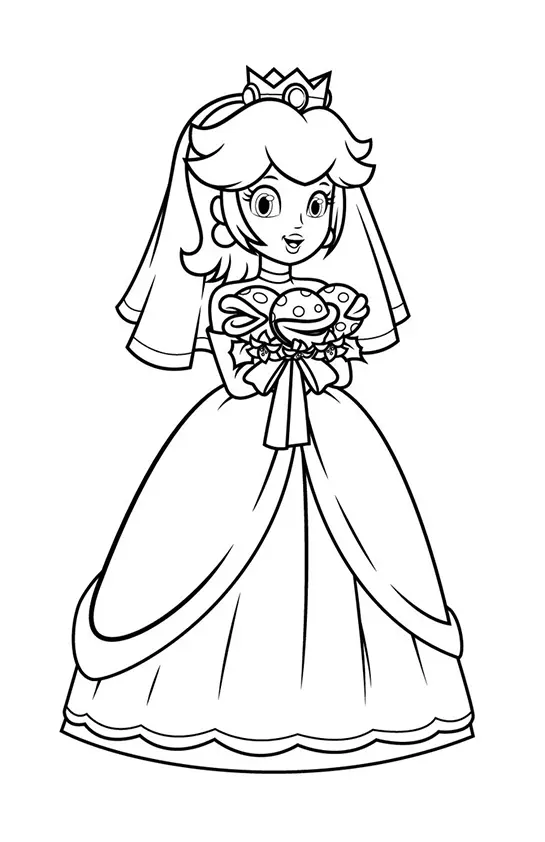 Princess Peach Coloring Pages – 008