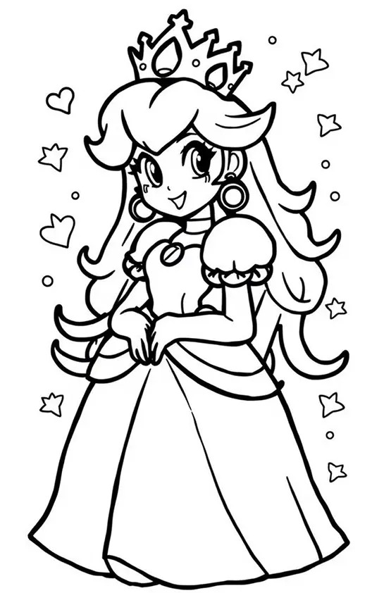 Princess Peach Coloring Pages – 009