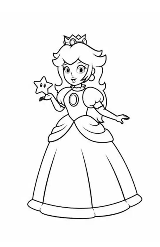 Princess Peach Coloring Pages – 010