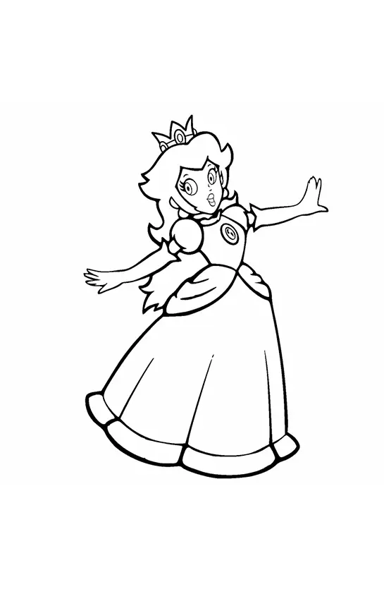 Princess Peach Coloring Pages – 012