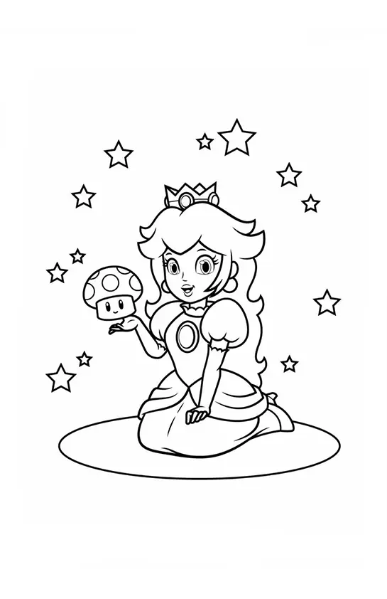 Princess Peach Coloring Pages – 017