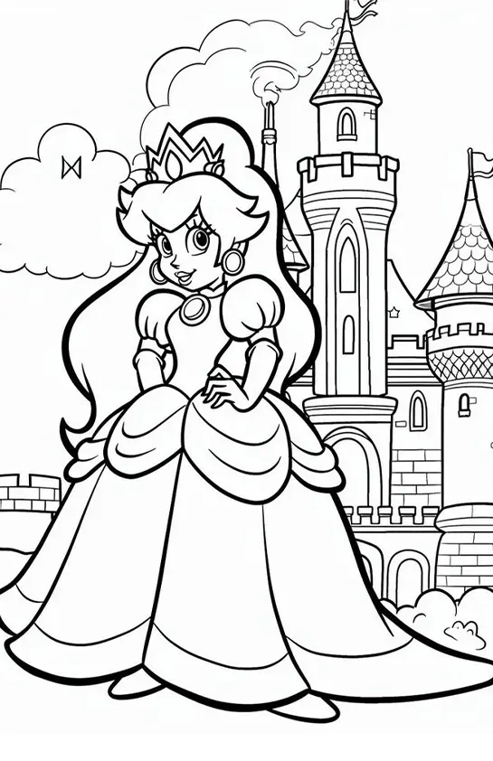 Princess Peach Coloring Pages – 018