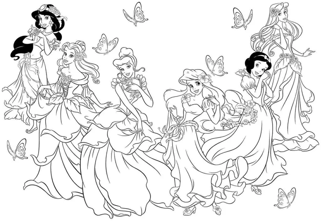 Princesses Coloring Pages – 010