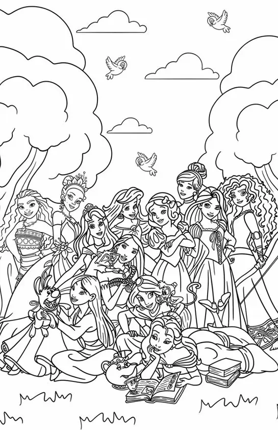 Princesses Coloring Pages – 026
