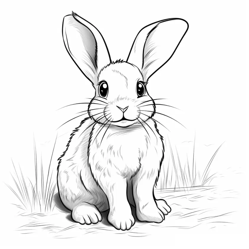 Rabbits Coloring Pages – 013