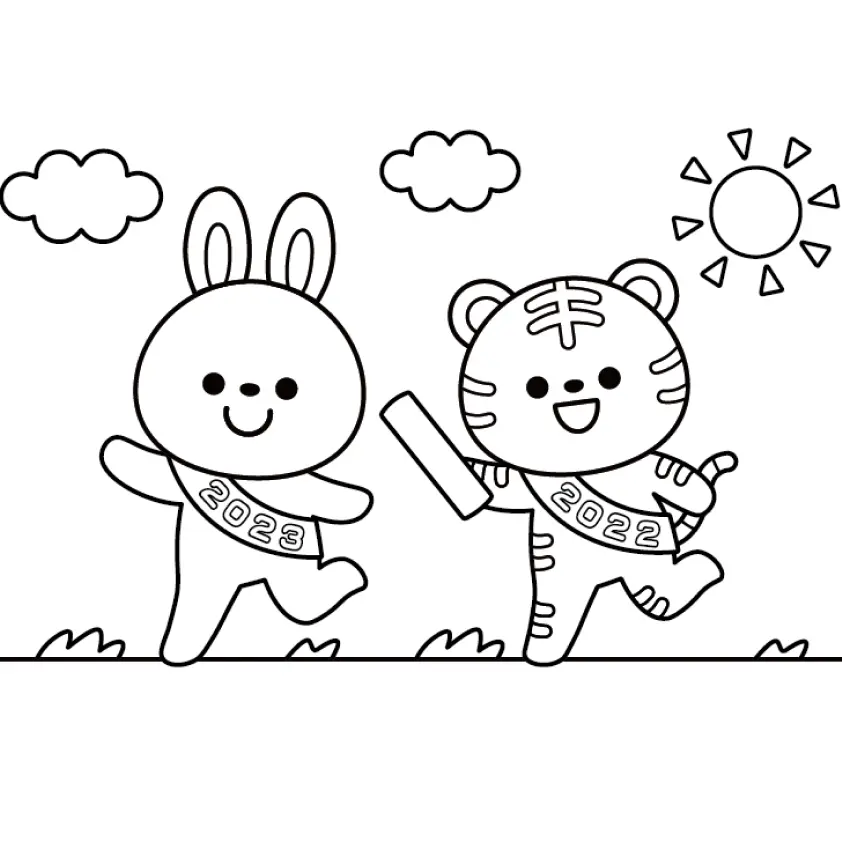 Rabbits Coloring Pages – 017