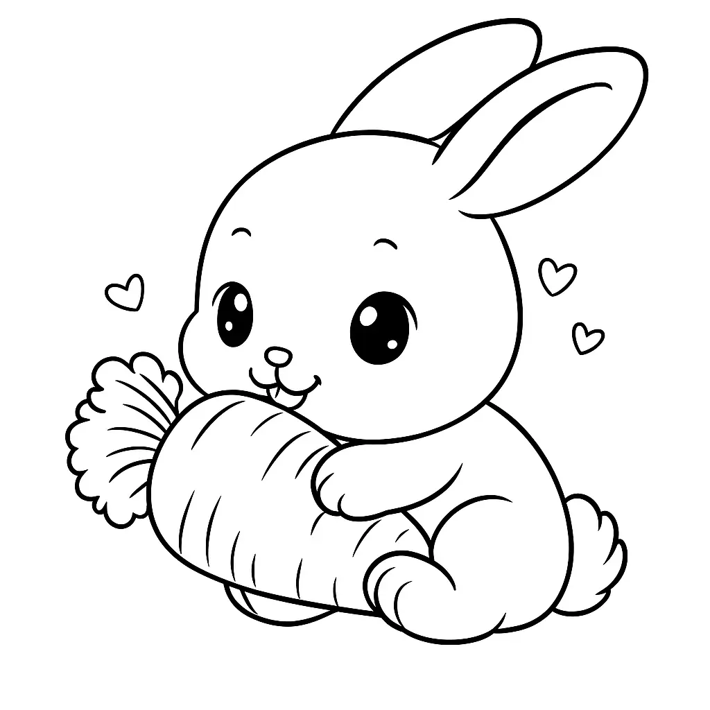 Rabbits Coloring Pages – 021