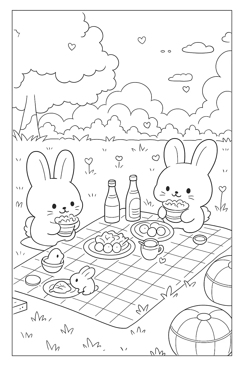 Rabbits Coloring Pages – 023