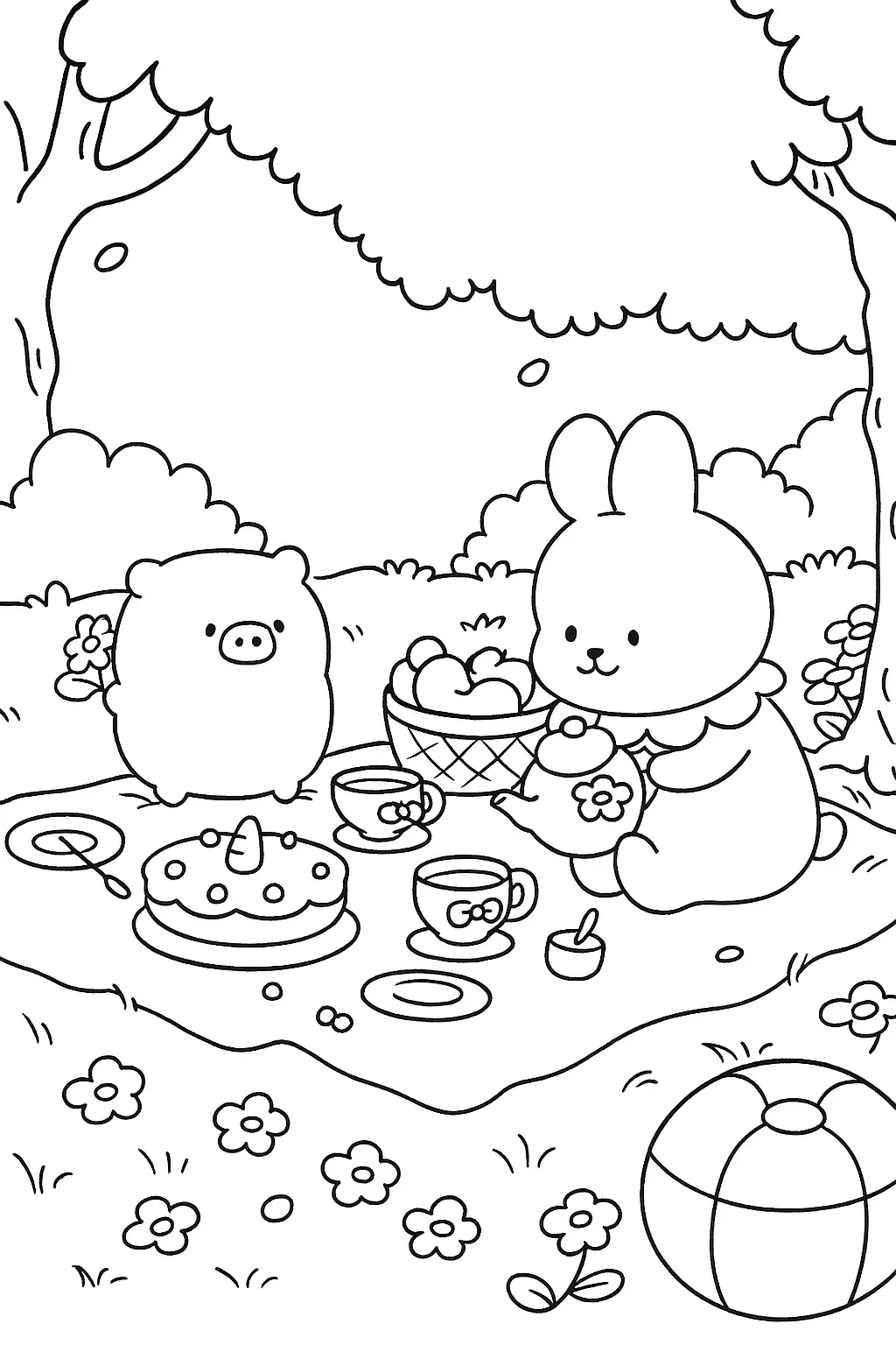 Rabbits Coloring Pages – 024