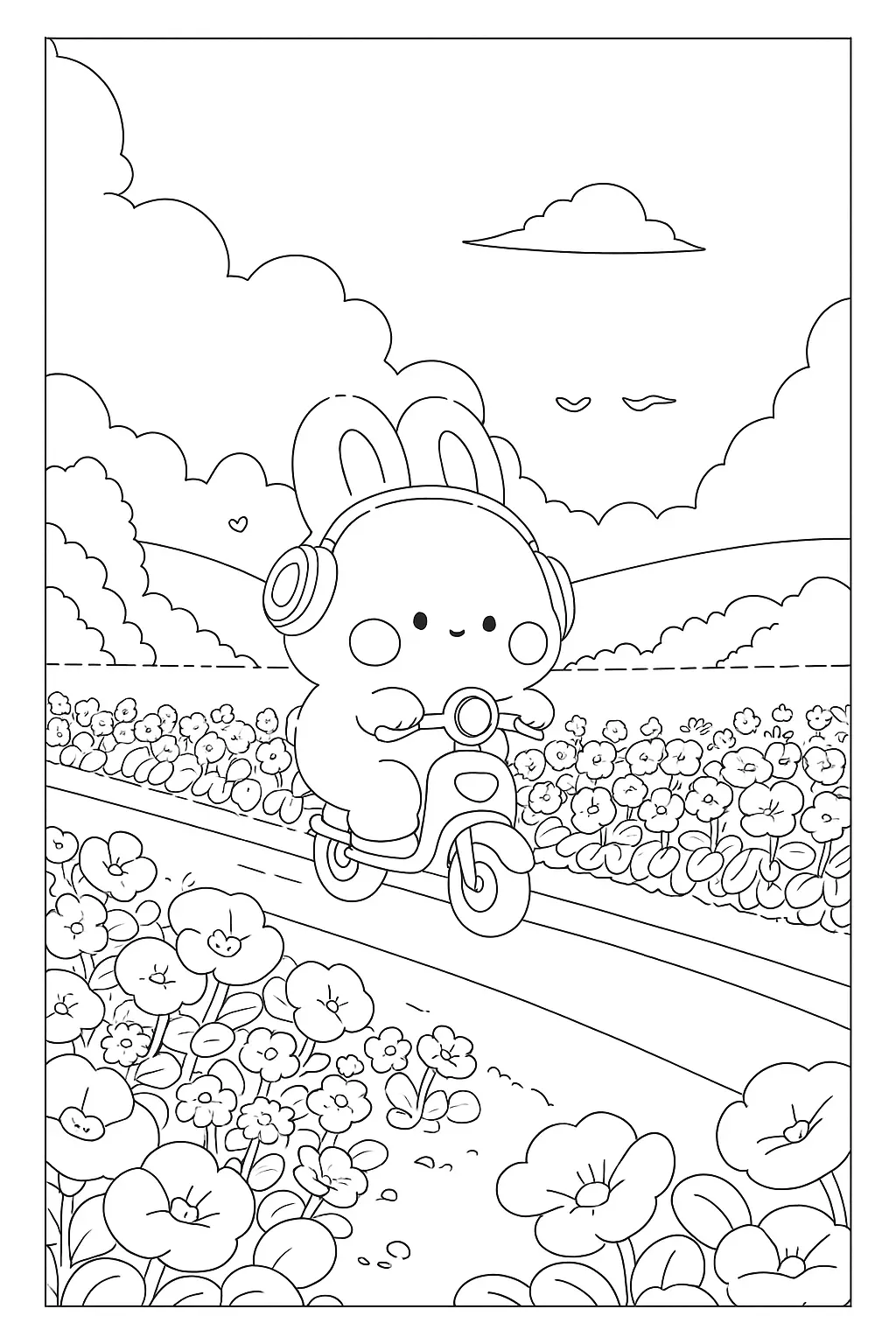 Rabbits Coloring Pages – 025