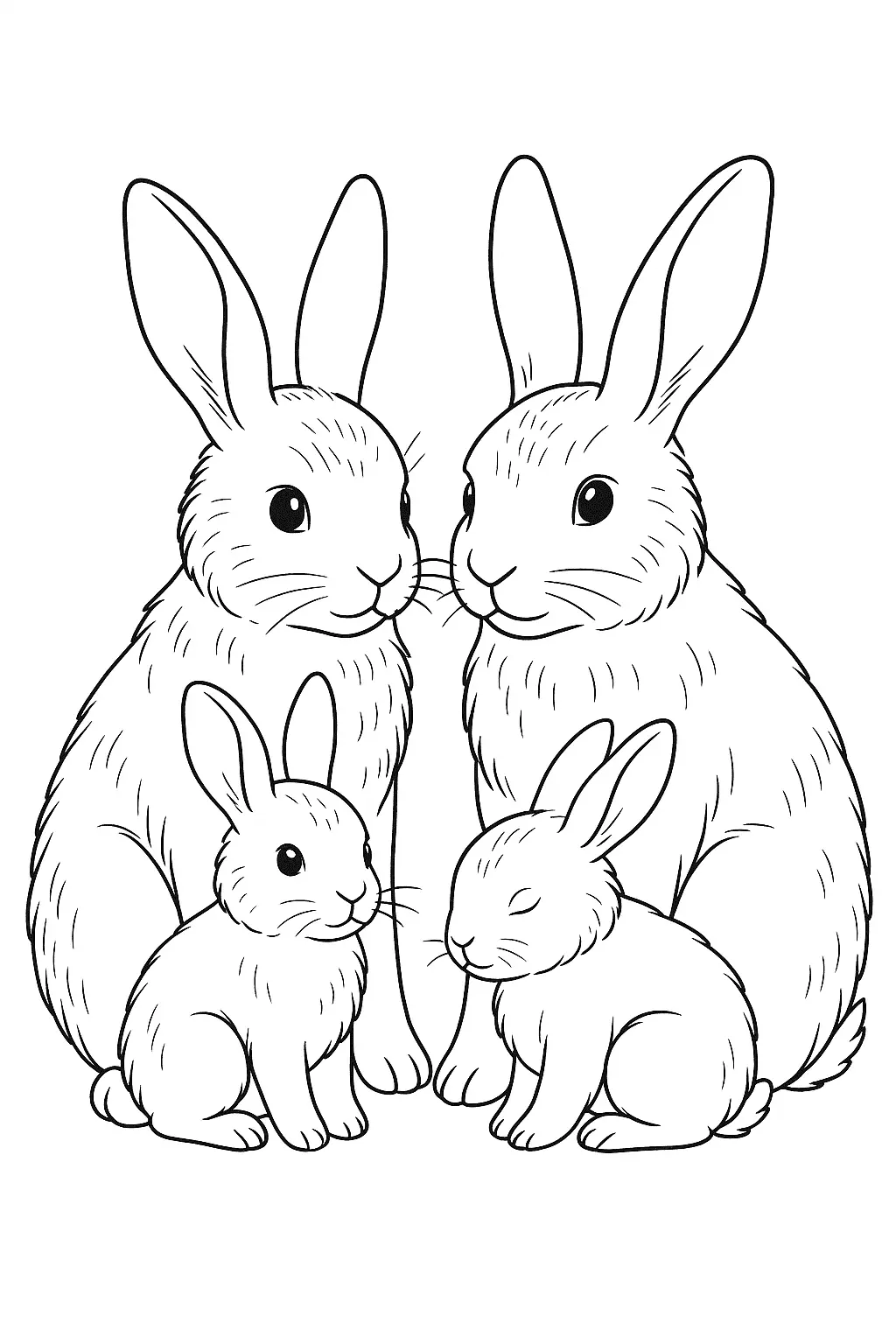 Rabbits Coloring Pages – 032