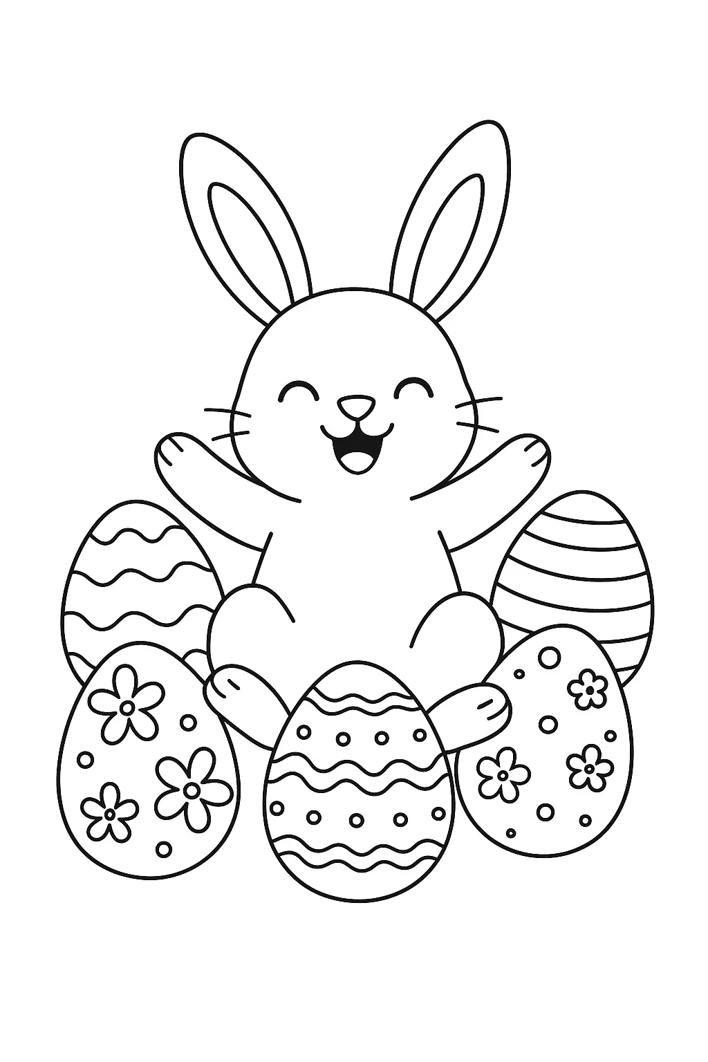 Rabbits Coloring Pages – 042