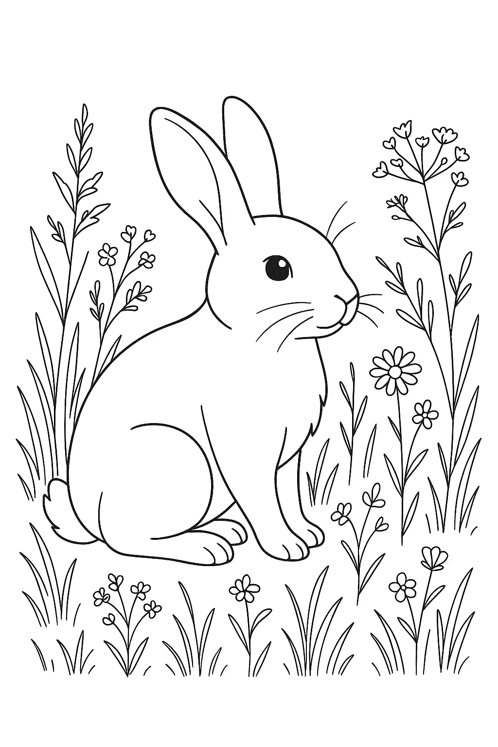 Rabbits Coloring Pages – 048