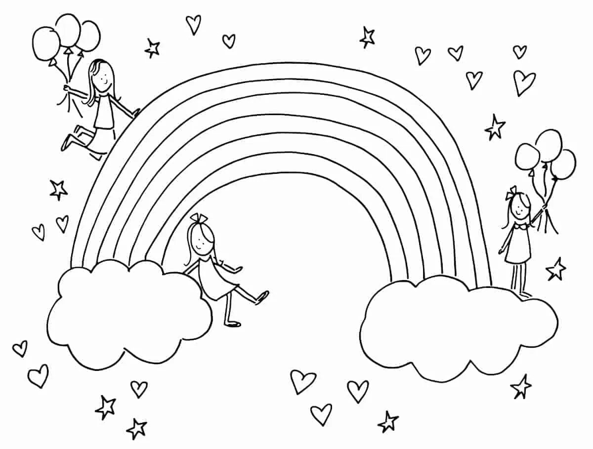 Rainbow Coloring Pages – 008