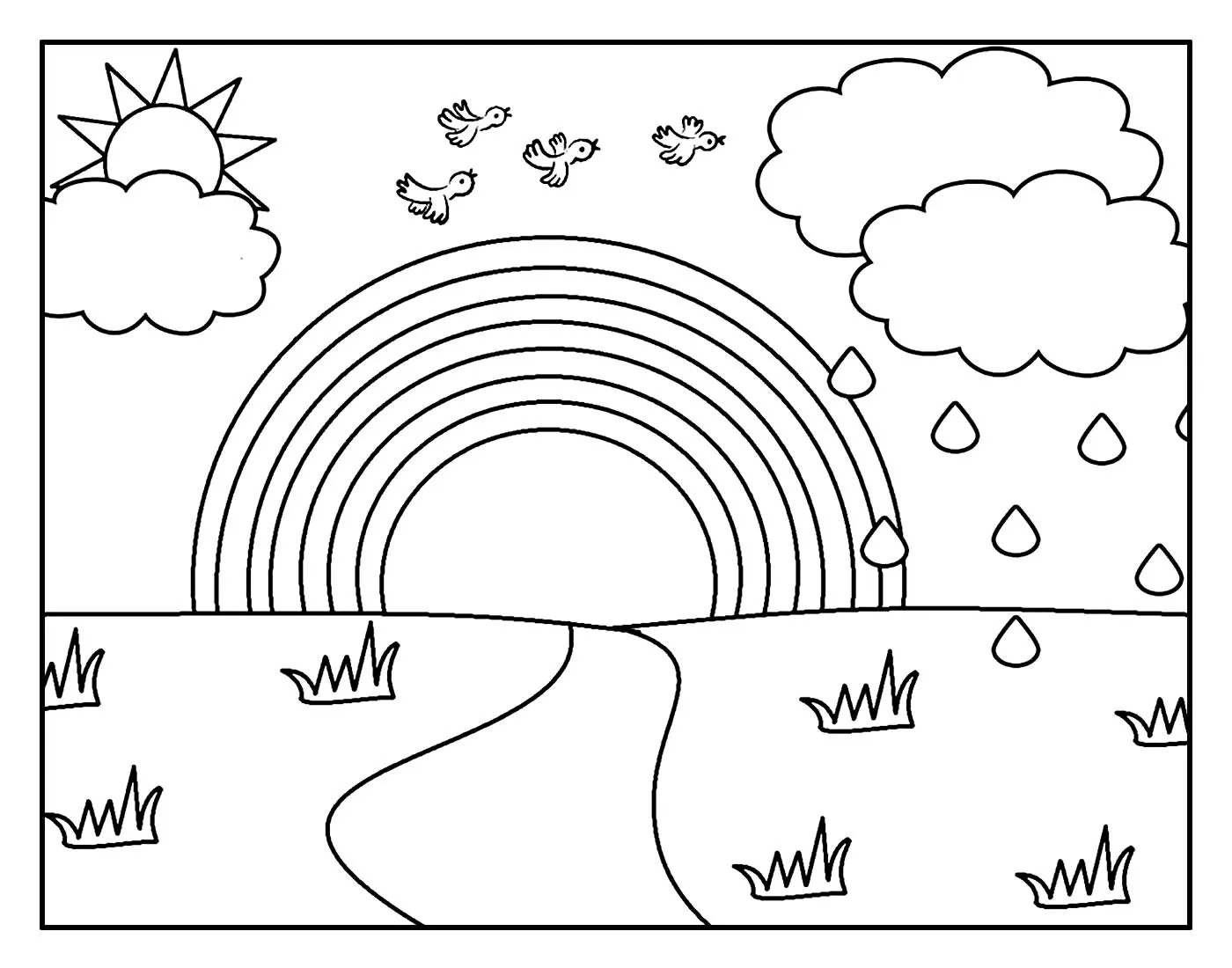Rainbow Coloring Pages – 009
